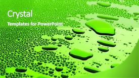  Presentation with subtle - Presentation theme consisting of many water drops for background background and a shamrock green colored foreground