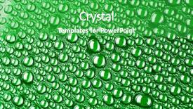  Presentation with water drops - Beautiful theme featuring many water drops for background backdrop and a shamrock green colored foreground