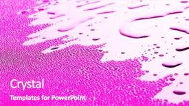  Presentation with crystal for drop of water on w - PPT theme with many water drops for background background and a  colored foreground