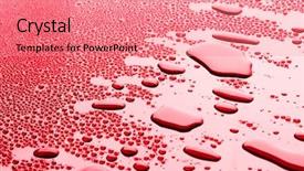  Presentation with water drops - Slide deck featuring many water drops for background background and a  colored foreground