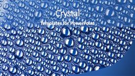  Presentation with water drops - Beautiful presentation theme featuring many water drops for background backdrop and a  colored foreground