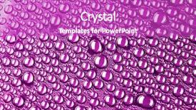  Presentation with crystal for drop of water on w - Beautiful presentation theme featuring many water drops for background backdrop and a  colored foreground