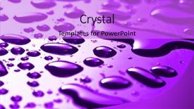  Presentation with water drops - Audience pleasing PPT layouts consisting of many water drops for background backdrop and a lilac colored foreground