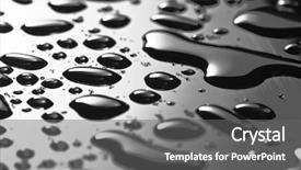  Presentation with water drops - Colorful PPT layouts enhanced with many water drops for background backdrop and a gray colored foreground