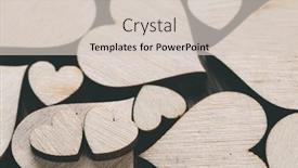  Presentation with true love - Amazing slides having many-wooden-colorless-hearts-background backdrop and a lemonade colored foreground