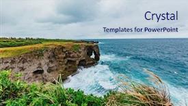  Presentation with japan obi - Slide set featuring manzamo cape in okinawa japan background and a lemonade colored foreground