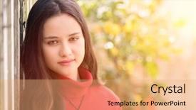  Presentation with teenage girl - Slides featuring maori - beautiful teenage girl wearing red background and a coral colored foreground