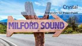  Presentation with maori - Beautiful presentation design featuring maori - milford sound wooden sign backdrop and a light blue colored foreground