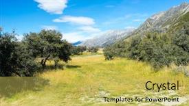  Presentation with alps - PPT layouts enhanced with maori - natural landscape of new zealand background and a yellow colored foreground