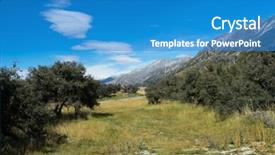  Presentation with alps - Amazing presentation having maori - natural landscape of new zealand backdrop and a teal colored foreground