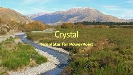  Presentation with new zealand - Cool new slides with maori - southern alpine alps mountain backdrop and a tawny brown colored foreground