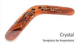 Presentation with maori - Presentation theme enhanced with maori - wooden used boomerang with paintings background and a white colored foreground
