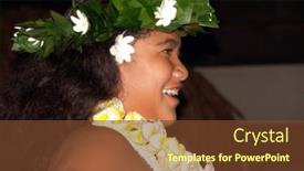  Presentation with maori - Amazing presentation design having maori-party-girl backdrop and a tawny brown colored foreground