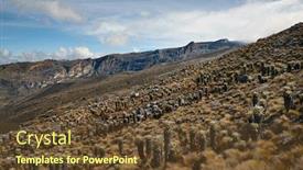  Presentation with landscape - Slide set consisting of maountain-landscape-with-paramo-vegetation background and a tawny brown colored foreground