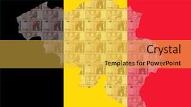  Presentation with belgium - PPT theme enhanced with map and flag of belgium background and a yellow colored foreground