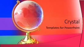  Presentation with world flags and globe - Colorful PPT layouts enhanced with map asia pacific - glass globe of the world backdrop and a red colored foreground