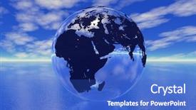  Presentation with pacific - Slide set featuring map asia pacific - globe in ocean background and a cobalt blue colored foreground