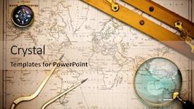  Presentation with euro - Colorful theme enhanced with map compass - photo of a paper plane backdrop and a lemonade colored foreground