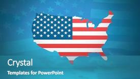  Presentation with pakistan and usa flag togetter - PPT theme consisting of map covered by american flag background and a teal colored foreground