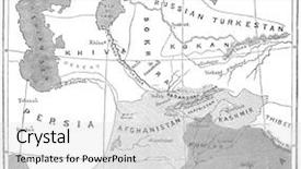  Presentation with middle east - Presentation theme featuring map depicting middle east circa background and a light gray colored foreground