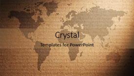  Presentation with old map - PPT layouts having map displayed on the corrugated background and a coral colored foreground