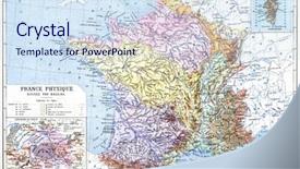  Presentation with map vintage - Colorful theme enhanced with map from the late 1800s backdrop and a sky blue colored foreground