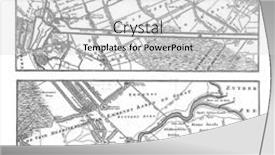  Presentation with engraving - PPT theme featuring map-in-two-parts background and a light gray colored foreground