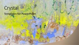  Presentation with vintage - Slide set consisting of map layers - old wall vintage background and a mint green colored foreground