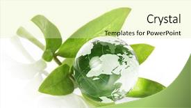  Presentation with leaves - Amazing presentation theme having map mexico - globe and leaves backdrop and a blonde colored foreground