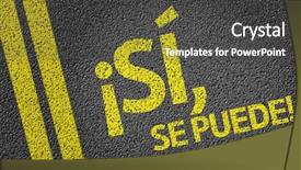  Presentation with road - Audience pleasing PPT theme consisting of map mexico - s se puede written backdrop and a dark gray colored foreground