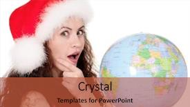  Presentation with cutout paper people standing around globe holding hands - Audience pleasing PPT layouts consisting of map mexico - smiling christmas girl holding globe backdrop and a red colored foreground