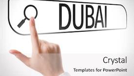  Presentation with autobiography biography written in search - Slide deck enhanced with map middle east - dubai written in search bar background and a white colored foreground