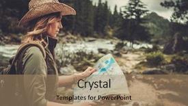  Presentation with womens right to vote - Amazing slide deck having map near wild mountain river backdrop and a coral colored foreground