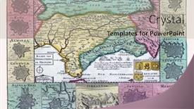  Presentation with map vintage - Colorful theme enhanced with map-of-andalusia backdrop and a mint green colored foreground