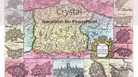  Presentation with map vintage - Amazing slide deck having map-of-bavaria-vintage-engraving backdrop and a coral colored foreground