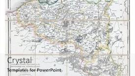  Presentation with campaign - Presentation design featuring map-of-belgium-as-part background and a light gray colored foreground