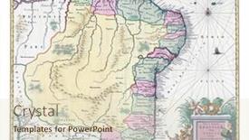  Presentation with map vintage - Amazing slide set having map-of-brazil-vintage-engraving backdrop and a soft green colored foreground