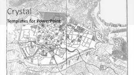  Presentation with map vintage - Beautiful presentation design featuring map-of-brussels-vintage-engraving backdrop and a light gray colored foreground