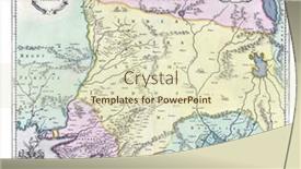  Presentation with map vintage - Colorful slide set enhanced with map-of-central-and-northern backdrop and a soft green colored foreground