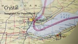 Presentation with detroit - Audience pleasing presentation consisting of map of detroit backdrop and a soft green colored foreground