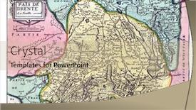  Presentation with map vintage - Cool new slides with map-of-drenthe-vintage-engraving backdrop and a mint green colored foreground