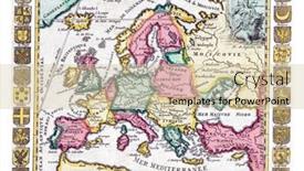  Presentation with map vintage - Colorful theme enhanced with map-of-europe-vintage-engraving backdrop and a soft green colored foreground