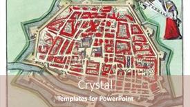  Presentation with map vintage - Amazing theme having map-of-ferrara-vintage-engraving backdrop and a coral colored foreground