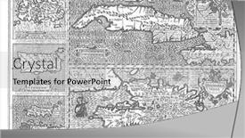  Presentation with jamaica - Slide set with map-of-five-caribbean-islands background and a light gray colored foreground