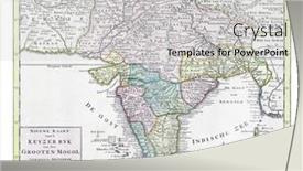  Presentation with map vintage - PPT theme with map-of-india-jacob-keyser background and a light gray colored foreground