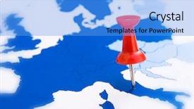  Presentation with italy map - Cool new presentation theme with map of italy and pins backdrop and a teal colored foreground