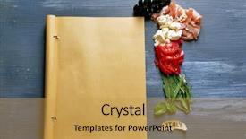  Presentation with italy map - Presentation theme consisting of map of italy made background and a yellow colored foreground