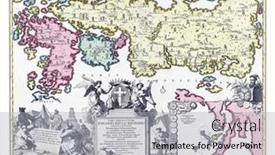  Presentation with map vintage - Cool new PPT theme with map-of-japan-with-side backdrop and a light gray colored foreground