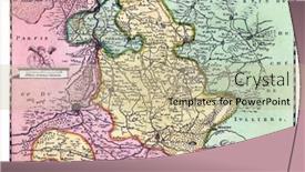  Presentation with map vintage - PPT theme having map-of-limburg-vintage-engraving background and a mint green colored foreground