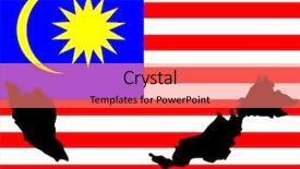  Presentation with malaysia flag - PPT theme with map of malaysia and malaysian background and a coral colored foreground